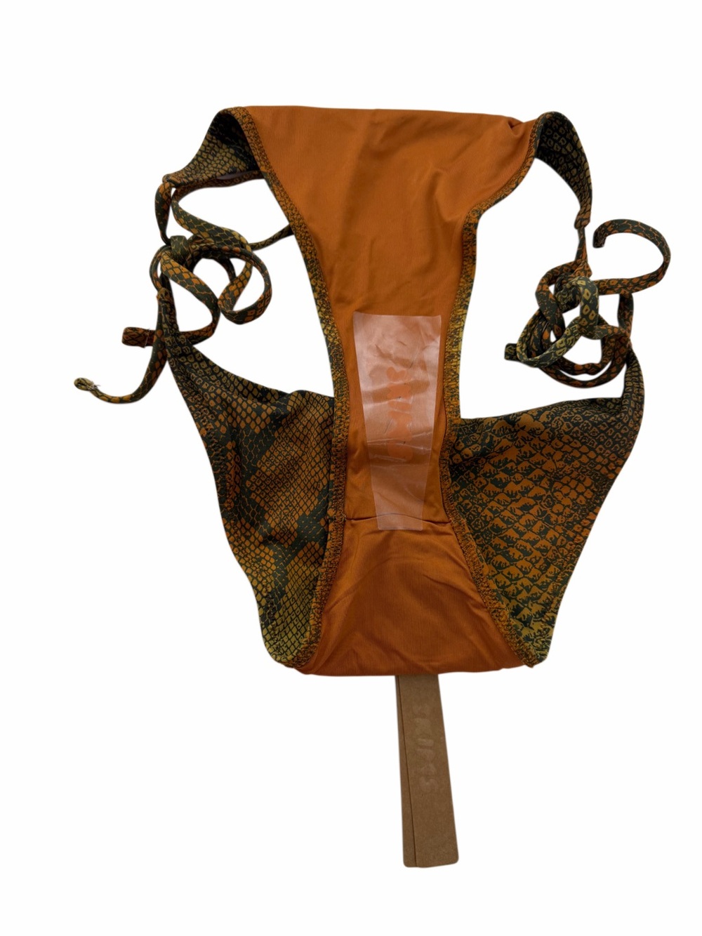 SKIMS Triangle Bikini Top and Bottom Tie Sides- Forest Ombré Snake- Size M - Picture 7 of 9